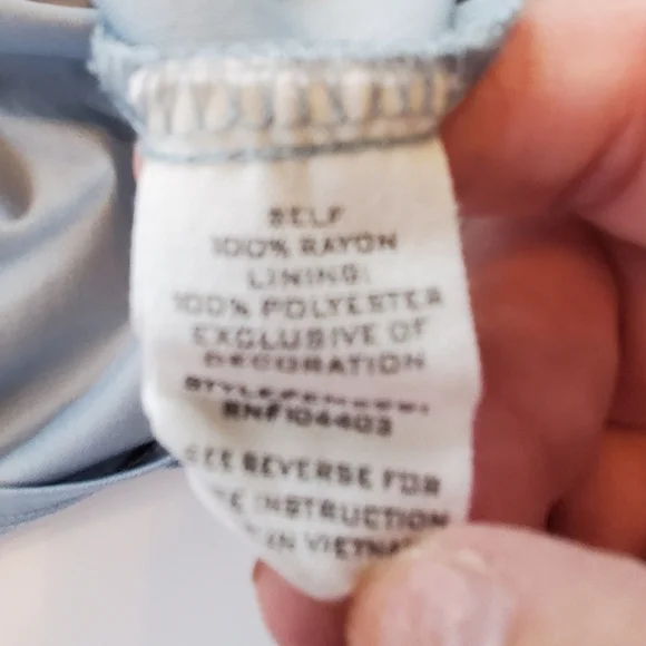 blu pepper Women’s Tiered Chambray Button Front Dress Ruffle Sleeve Size Medium - Picture 6 of 7